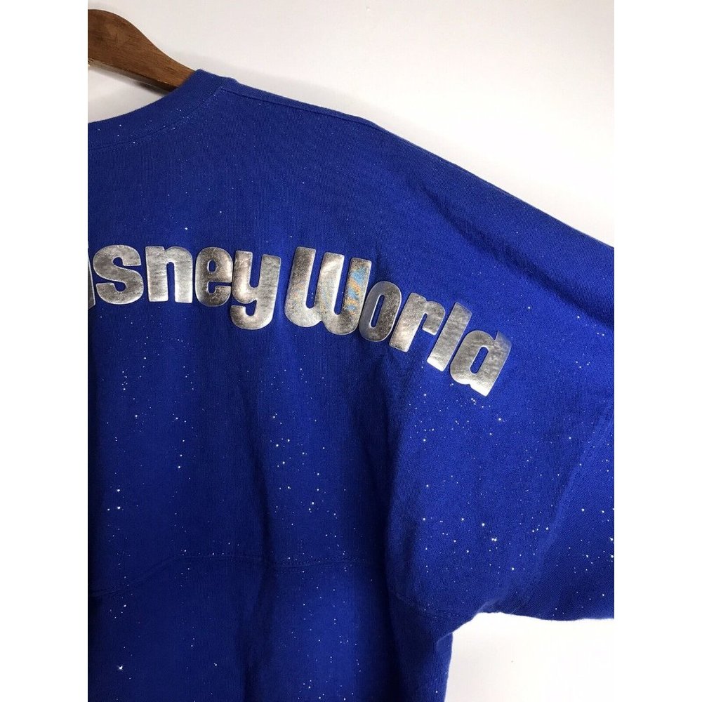Walt Disney World Blue Sparkle Glitter Spirit Jersey Size XL - Picture 8 of 12